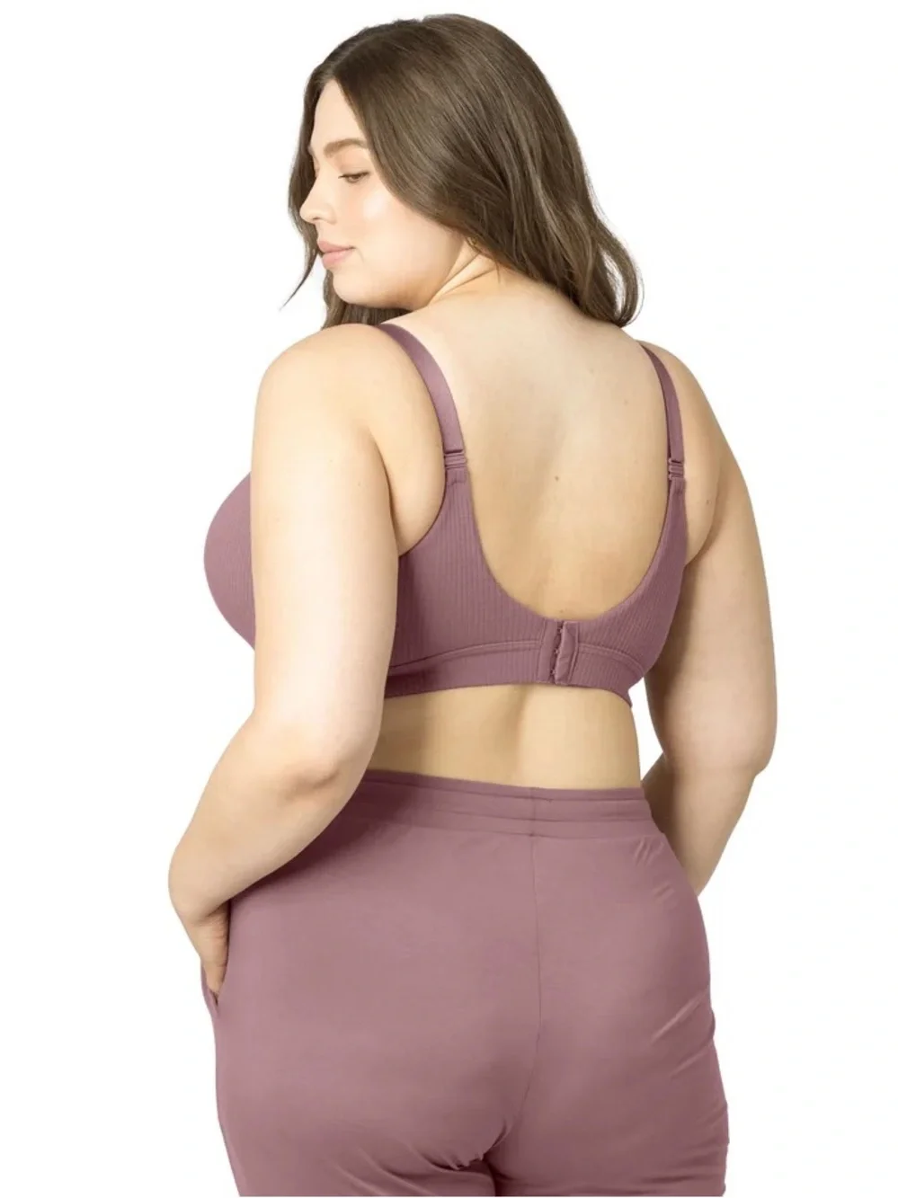 Kindred Bravely Ribbed Signature Cotton Nursing & Maternity Bra Twilight XL +